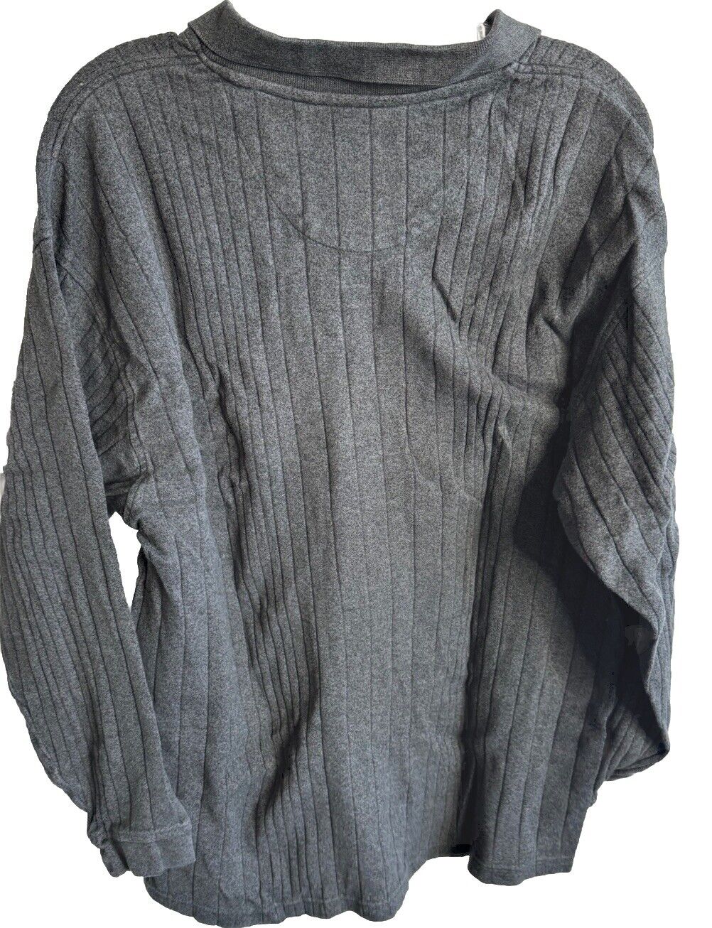 Geoffrey Beene Men Size XL Pullover Sweater Gray Collared Long Sleeve