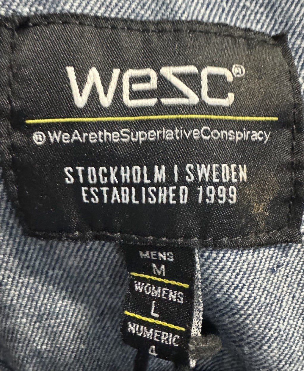 Wesco Trucker Jacket Unisex Sz Medium Men’s Large Women’s