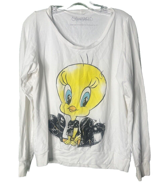 Tweety Bird - Size Medium-Long Sleeve T-Shirt - Looney Tunes Warner Bros