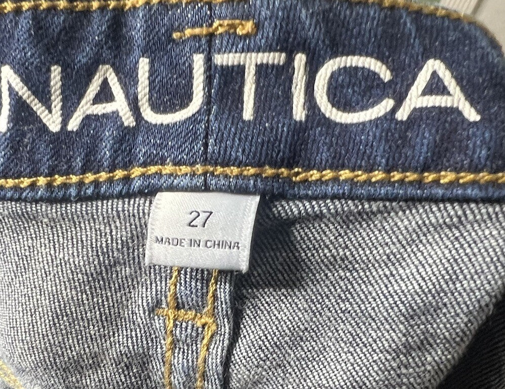 Women’s NAUTICA Jean Denim Shorts Stretch Cotton Blue Mid-Rise Size 27