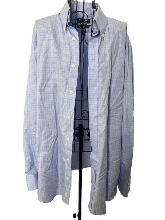 Kirkland Signature Mens Tradional Fit Button Down Dress Shirt Sz 15 32/33, (2)