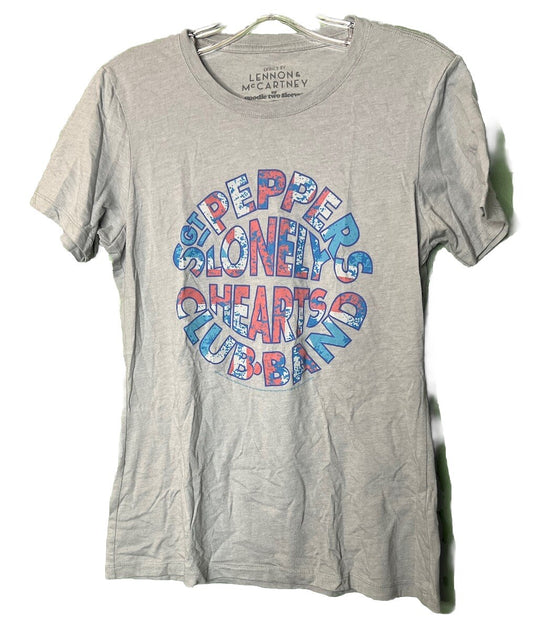Sgt.Pepper's Lonely Heart Club Band T-Shirt Men's L Short Sleeve Graphic Gray