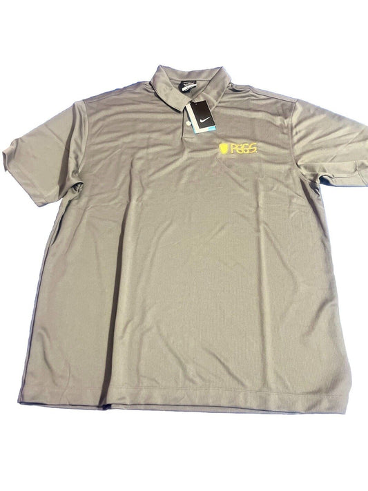 Nike Golf Dry-Fit Mens PCGS Short Sleeve Grey Polo Shirt XL NEW WITH TAGS