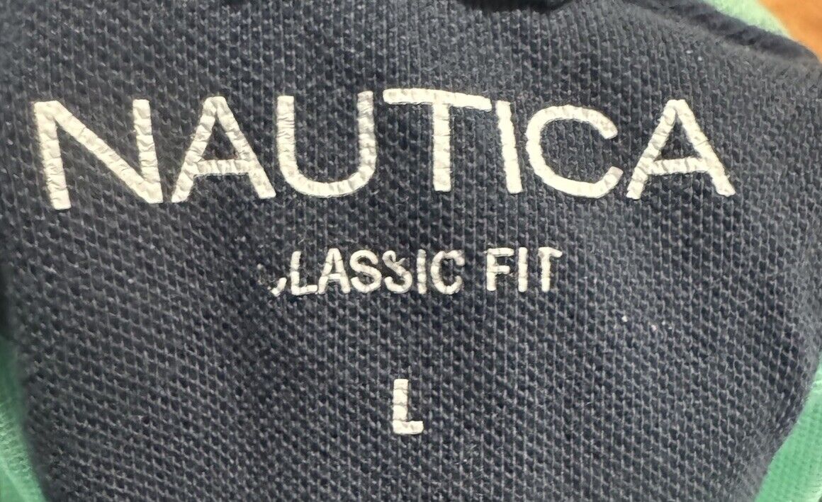 Nautica Mens Performance Deck Polo  Shirt Size L Short Sleeve Classic Fit