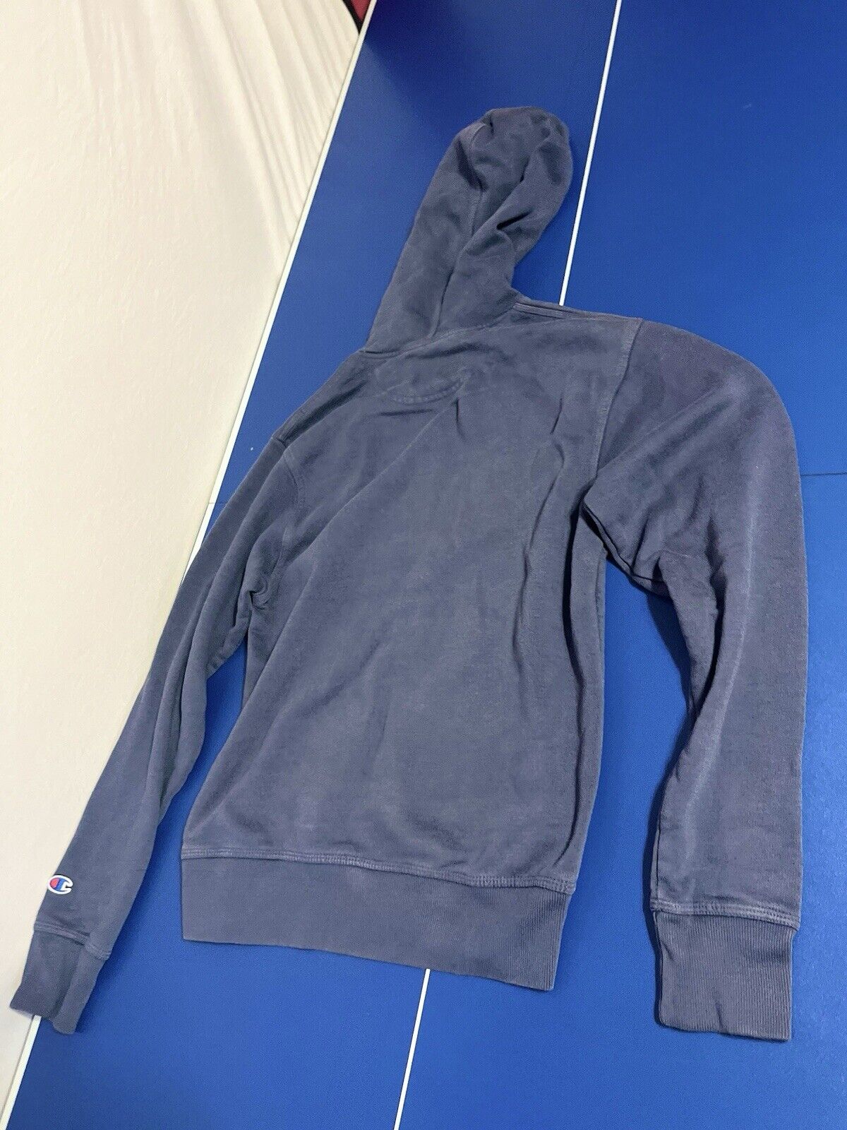 Men’s Hoodie Hooded Sweatshirt Champion Athleticwear Size Small, With Logo, Blue