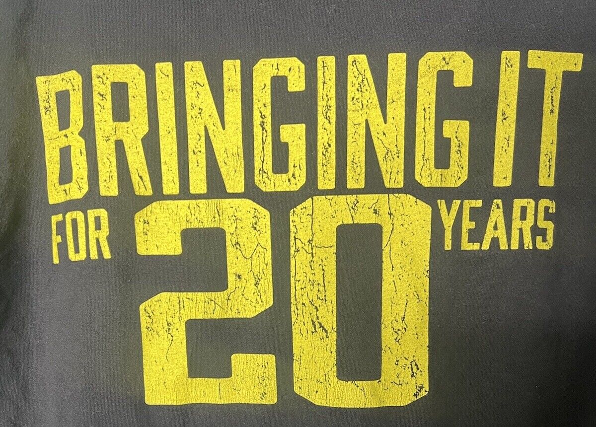 WWE The Rock The Peoples Champ Double Sided T Shirt 20 Years Wrestling Size 2XL