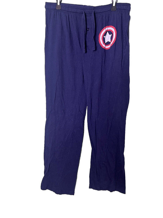 Marvel Mens' Classic Logos Loungewear Pajama Pants Large