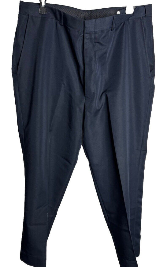 HAGGAR CLASSIC FIT FLAT FRONT NO IRON KHAKI BLACK PANTS 36X32