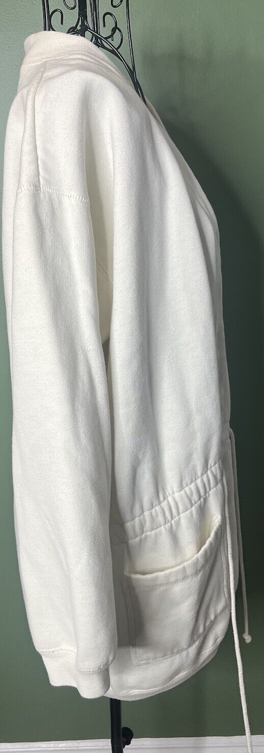 Women's Express White Open Cardigan Sweater Size Medium Pre-Owned Lightweight