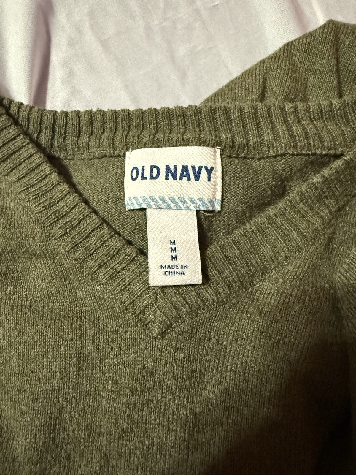 Old Navy Sweater men medium, Green, Quilted, High Quality,Rare Find Vintage Look