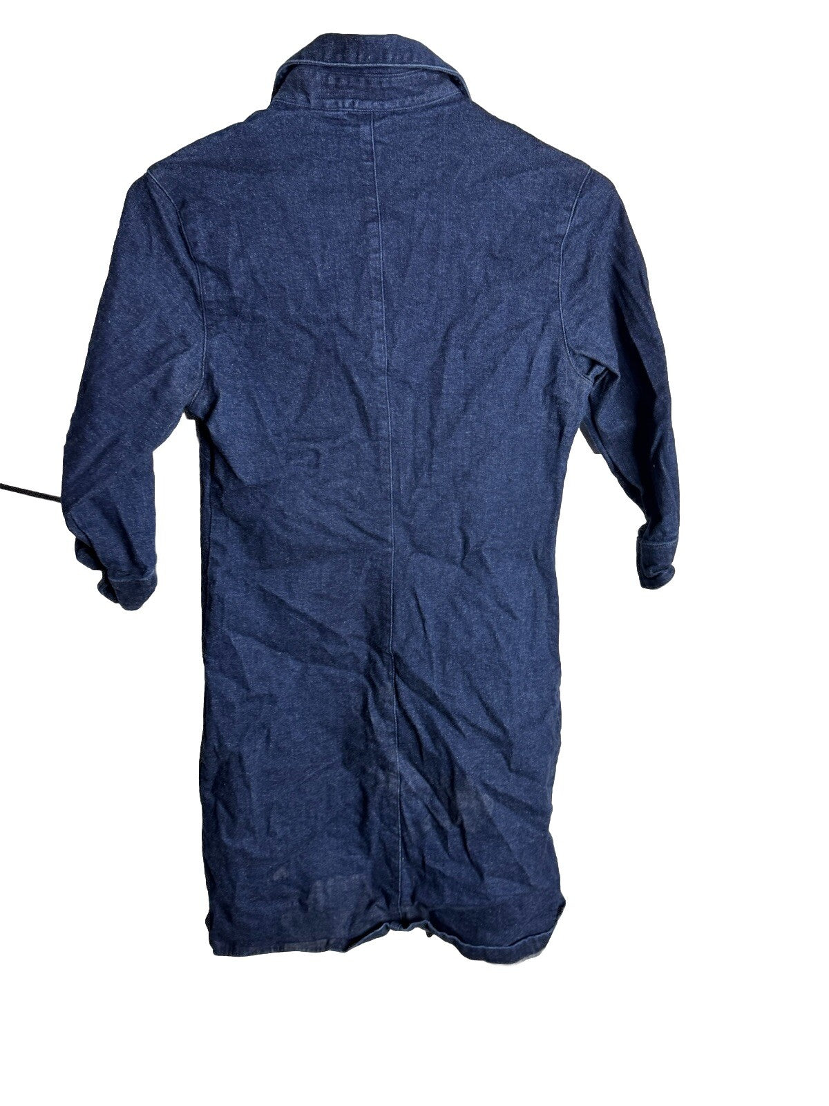 Women’s Gap Denim Jean Shirt Dress Womens 4 Long 3/4 Sleeve Shirt Fit&Flare