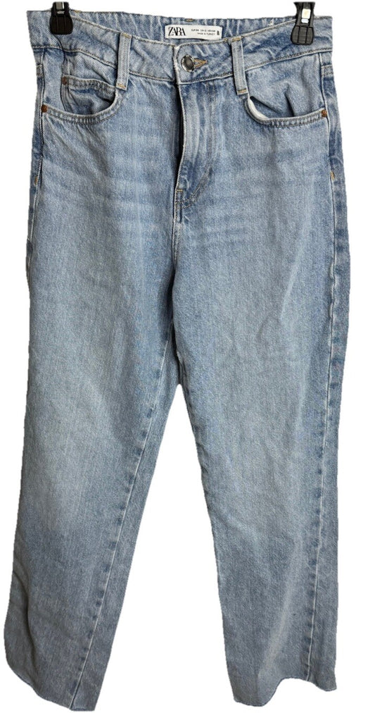 Zara Women’s Boot Flared Denim Jean Blue Medium Wash Size US 2