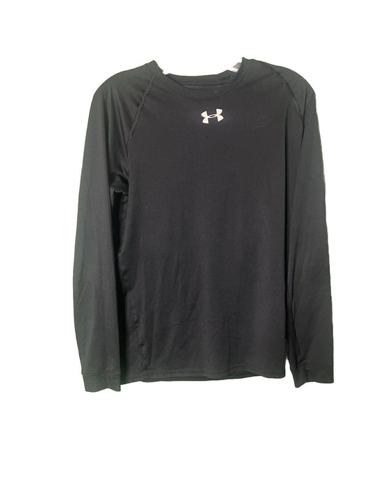 Under Armour SM/P UA Heat Gear Long Sleeve Shirt Black Loose Fit/2 Holes In Back