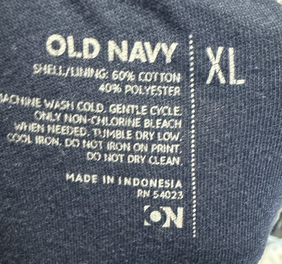 Old Navy  Shirt Men's Size XL Black Pullover Waffle Knit Long-Sleeve