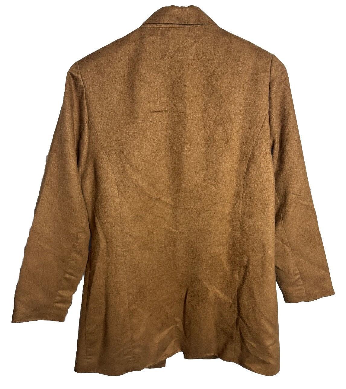 Norm Thompson Faux Suede Blazer Sport Coat Brown Jacket Western XS