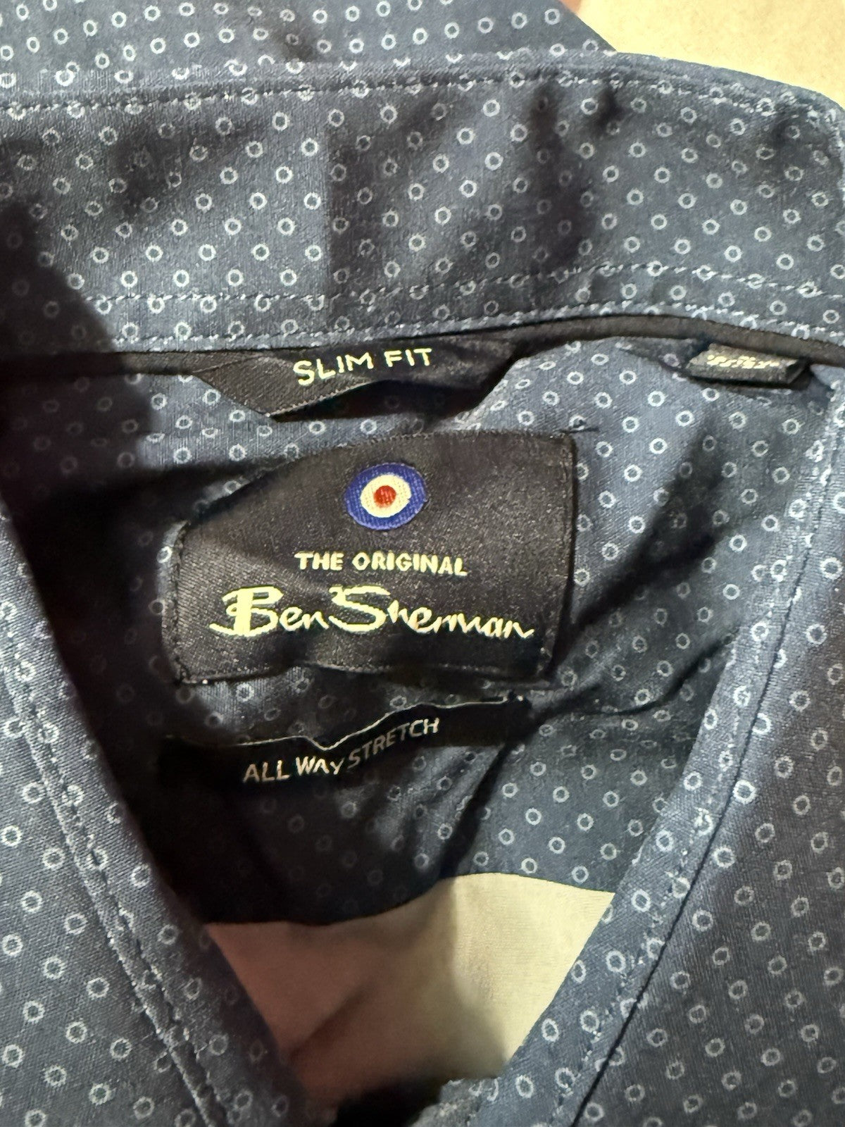 Ben Sherman Long Sleeve Shirt Slim Fit Size M