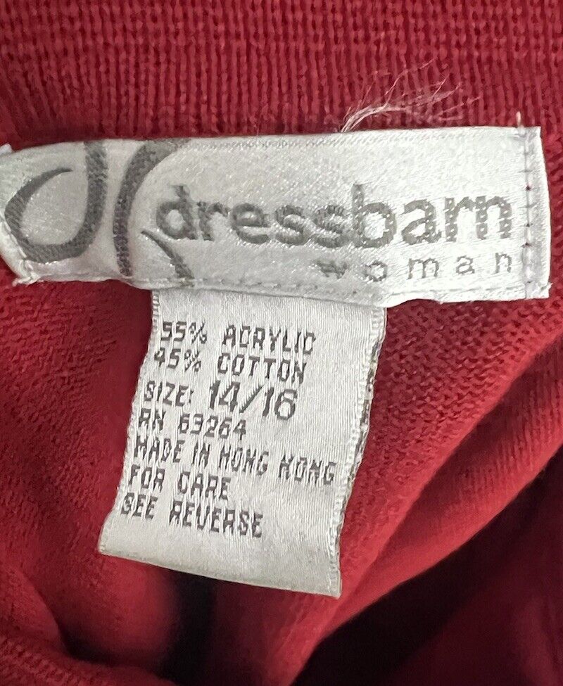 DRESSBARN WOMAN Red Polo 14/16  Short Sleeve
