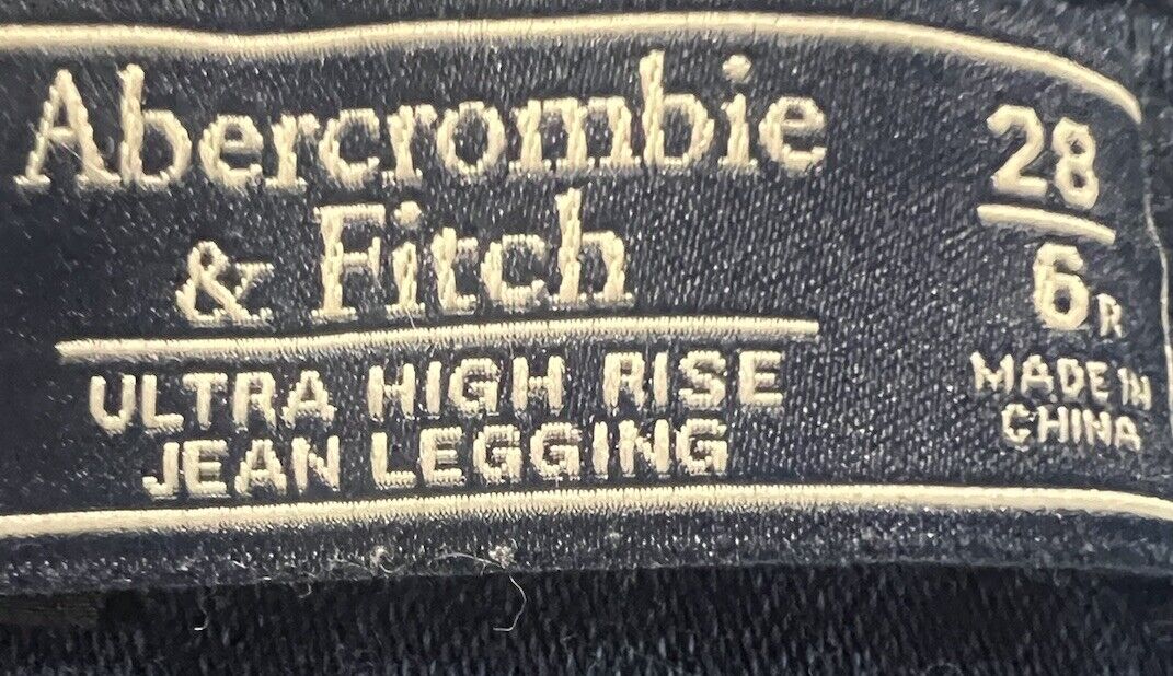 Abercrombie & Fitch Jeans Size 28/6R Super Skinny High Rise Distressed Stretch