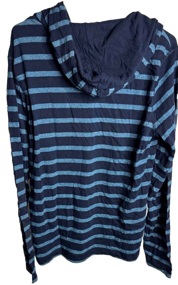 Aeropostale Hoodie M Blue Pullover Long Sleeve Lightweight Pockets Casual