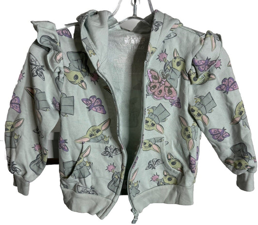 Star Wars Boy's Long Sleeve " Hooded Zip Up Sweatshirt Size 7