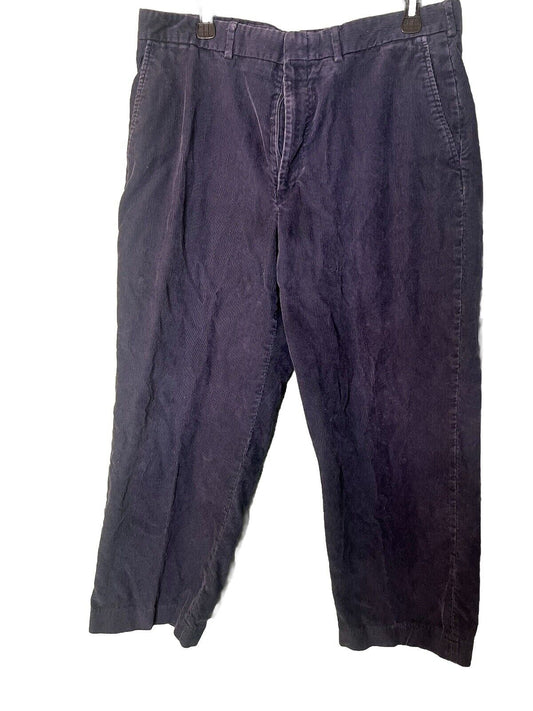 Lands’ End Mens Traditional Fit Straight Leg Corduroy Pants Size 36