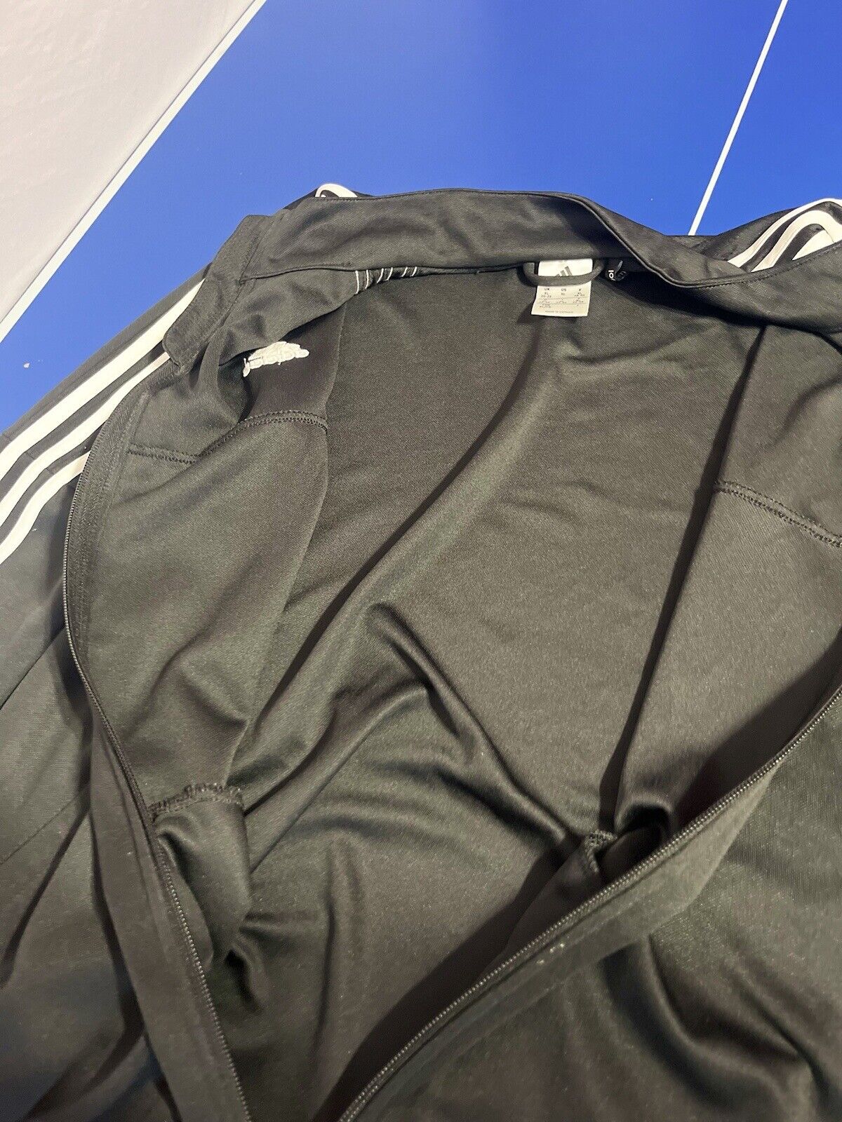 adidas Essentials 3-Stripe Track Jacket for Men, Size XL - Black/White,Rare Find