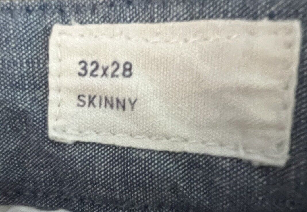 GAP Skinny Chino Pants Mens 32x32 Beige Khakis Straight Leg Mid Rise Preppy