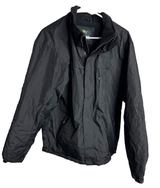 NordicTrack Coat Men Medium Black Windbreaker Full Zip  Jacket