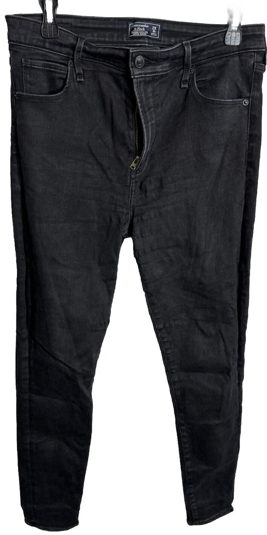 Women's Abercrombie & Fitch Denim Sz 29/8R Black High Rise