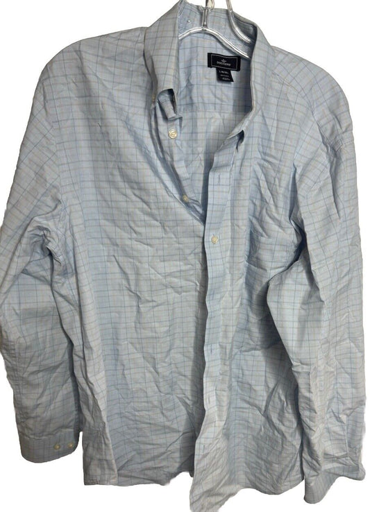 Dockers Mens Large 16/16.5 Button Down Long Sleeve One Pocket Shirt