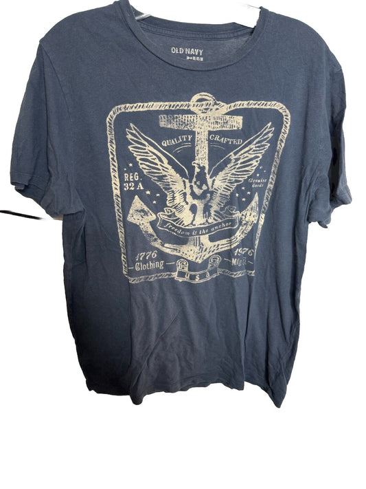 Old Navy Dark Gray Graphics T-shirt Size Medium