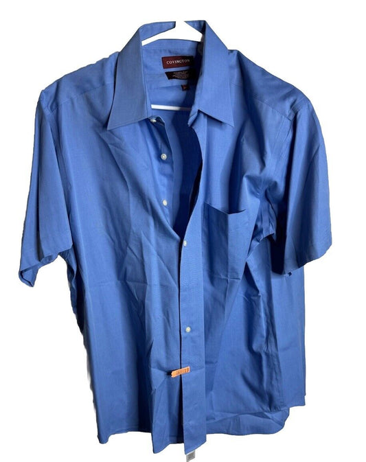 Covington modern fit button down dress shirt short sleeve 16-16.5