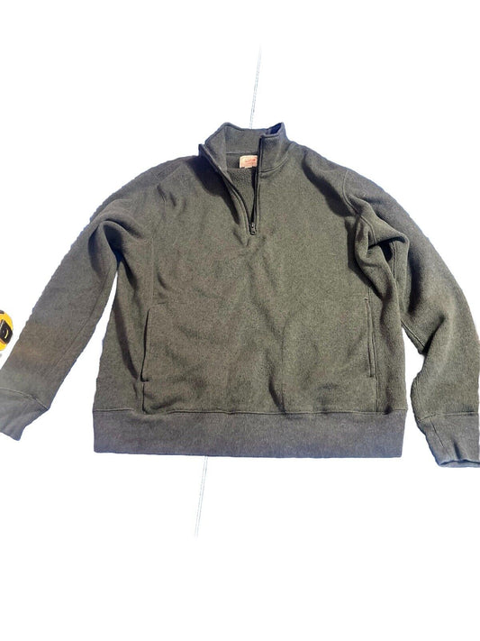 J Crew Sweater Adult Large Gray Lambs Wool Blend Crewneck Knit Stretch Men