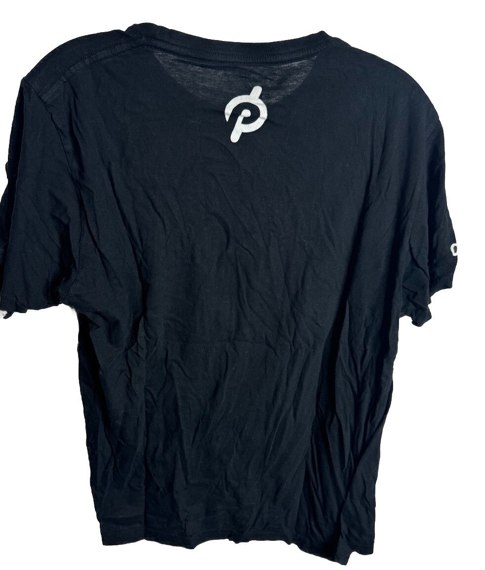 Peloton Short Sleeve T Shirt Men's Black Century 100 Logo Crew Neck Size Medium
