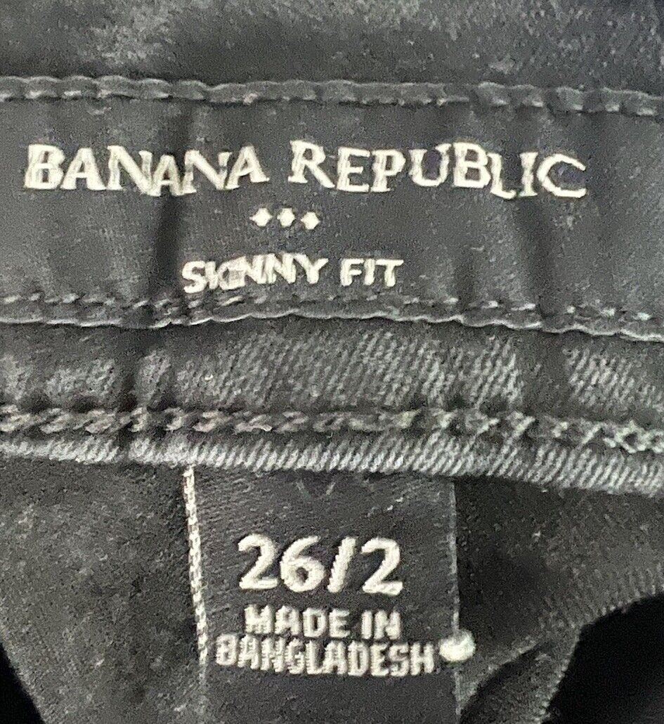 Banana Republic Women's Size 26/2 Skinny Fit Dark Wash Stretch Denim Jeans