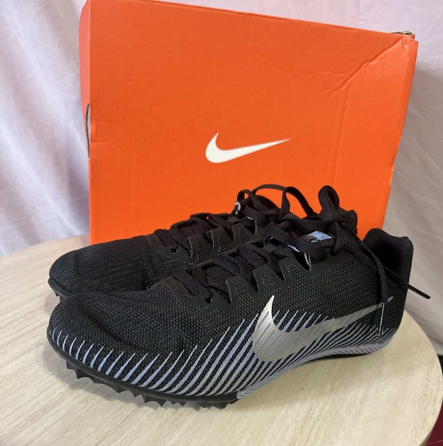 Nike Zoom Rival S 9 Black Indigo Fog Speckled, Mens size 5, great find,no cleats