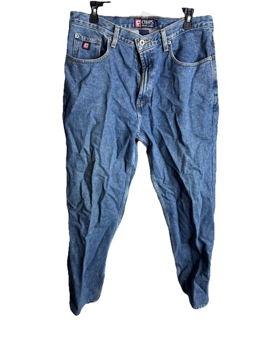 CHAPS RALPH LAUREN POLO RELAXED STRAIGHT FIT FREEDOM STRETCH JEANS SZ: 34X 30