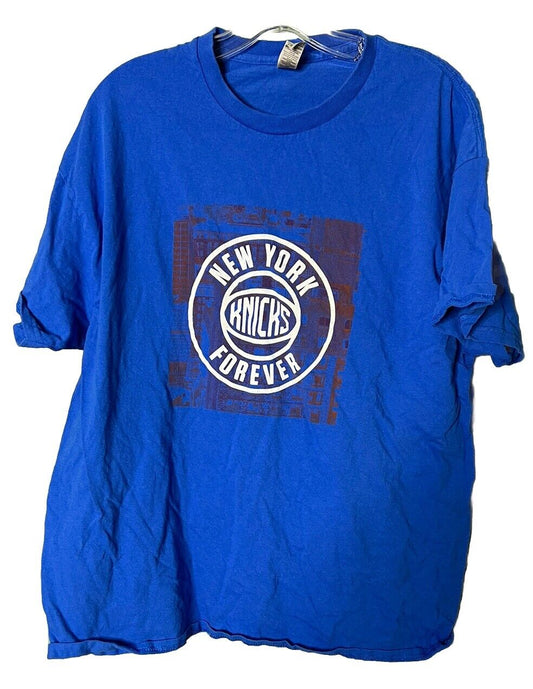 New York Knicks NBA Classic Blue New York Forever Large T-Shirt Size XL