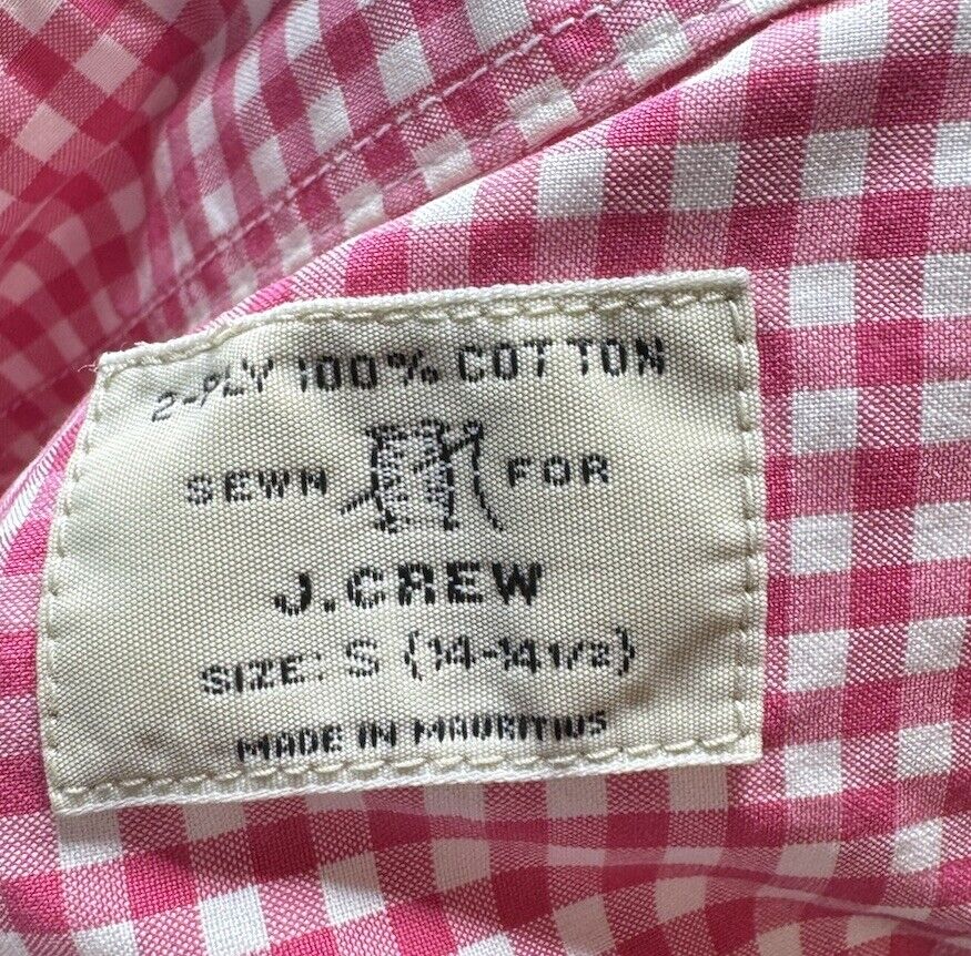 J Crew Mens Button Down Shirt Size S 14-14.5