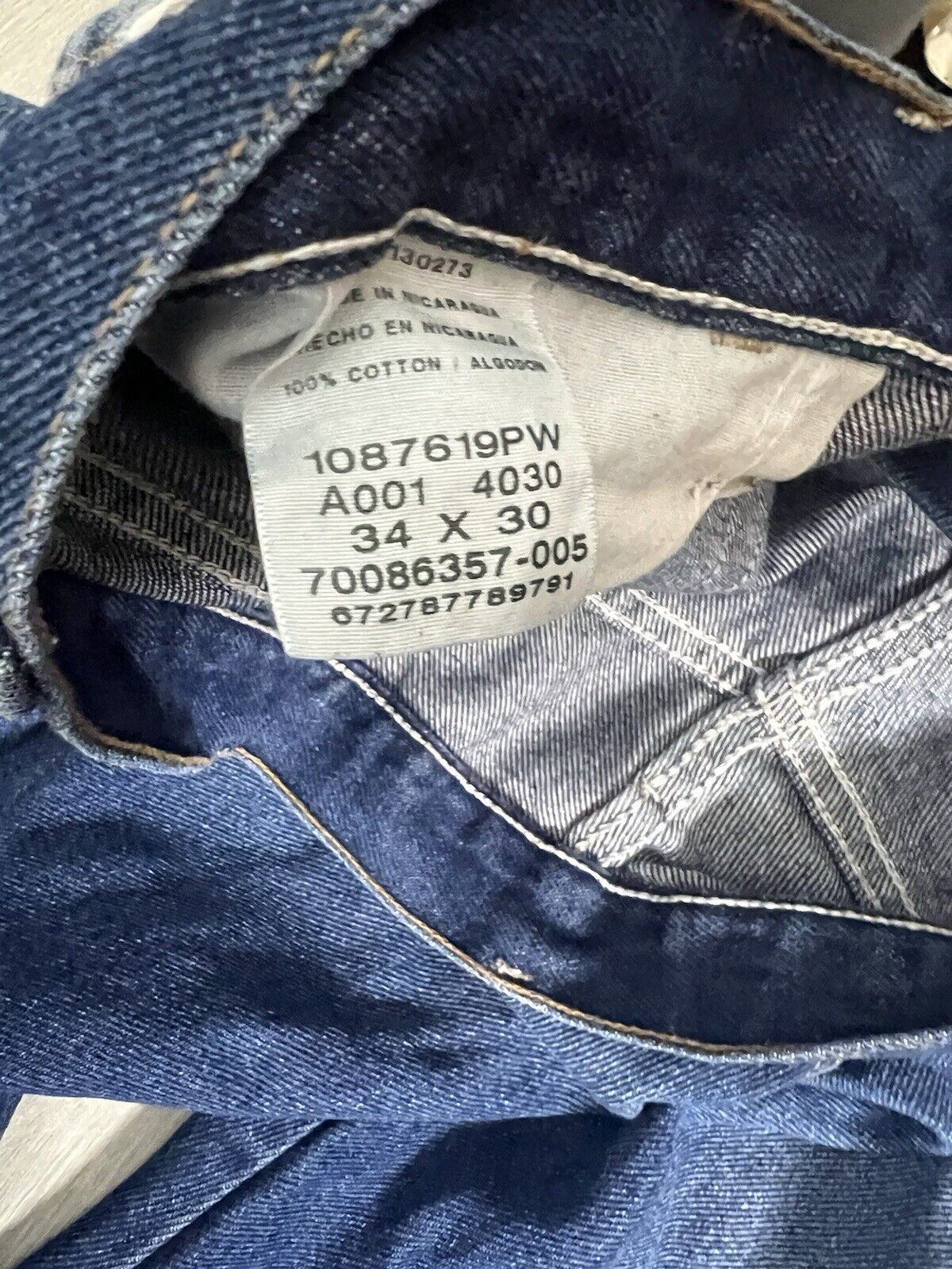 Rustler Jeans Mens Blue Regular Straight American Workwear Tag 34x30