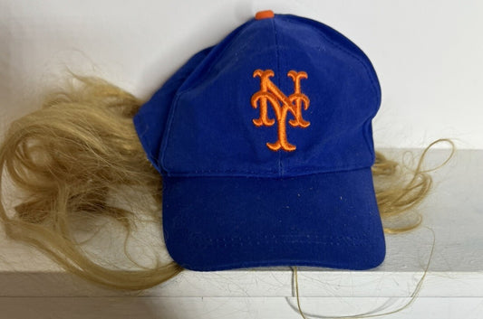 NY METS JACOB DEGROM CAP HAT HAIR WIG HALLOWEEN COSTUME CITI FIELD SGA BLONDE