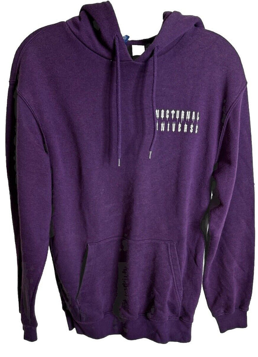 H&M Divided Men’s Nocturnal Universe Hoodie Sweatshirt Purple Graphic Pocket XS