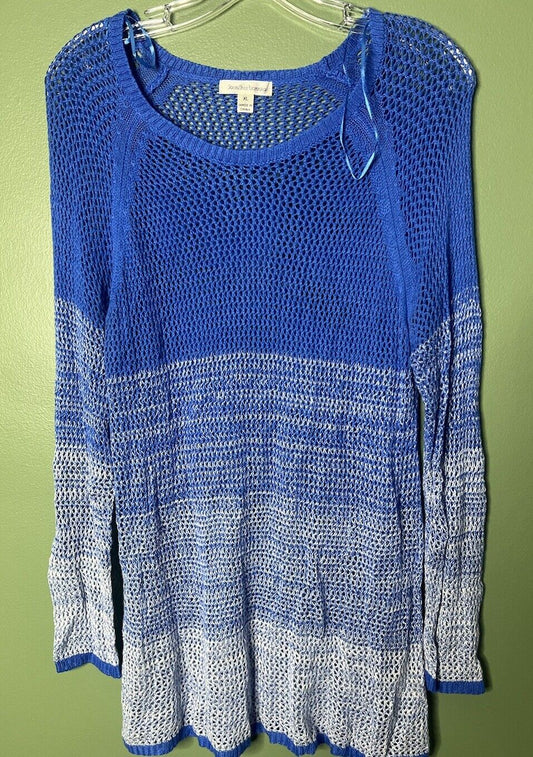 Jonh Paul Richard Open Knit Summer Crew Top Sweater Size XL