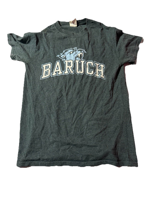Baruch College Adult T-Shirt Bearcats Logo, Gray, S