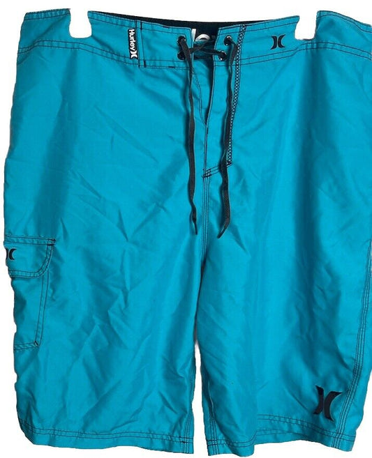 Hurley Men's medium Volley Elastic Waist Under Water Trunks Board Shorts