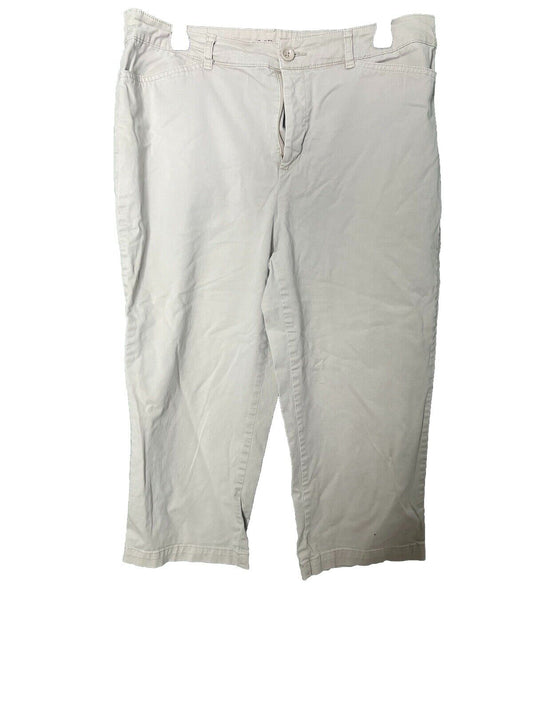Croft Barrow Women Pants Chino The Effortless Stretch Capri Size 12