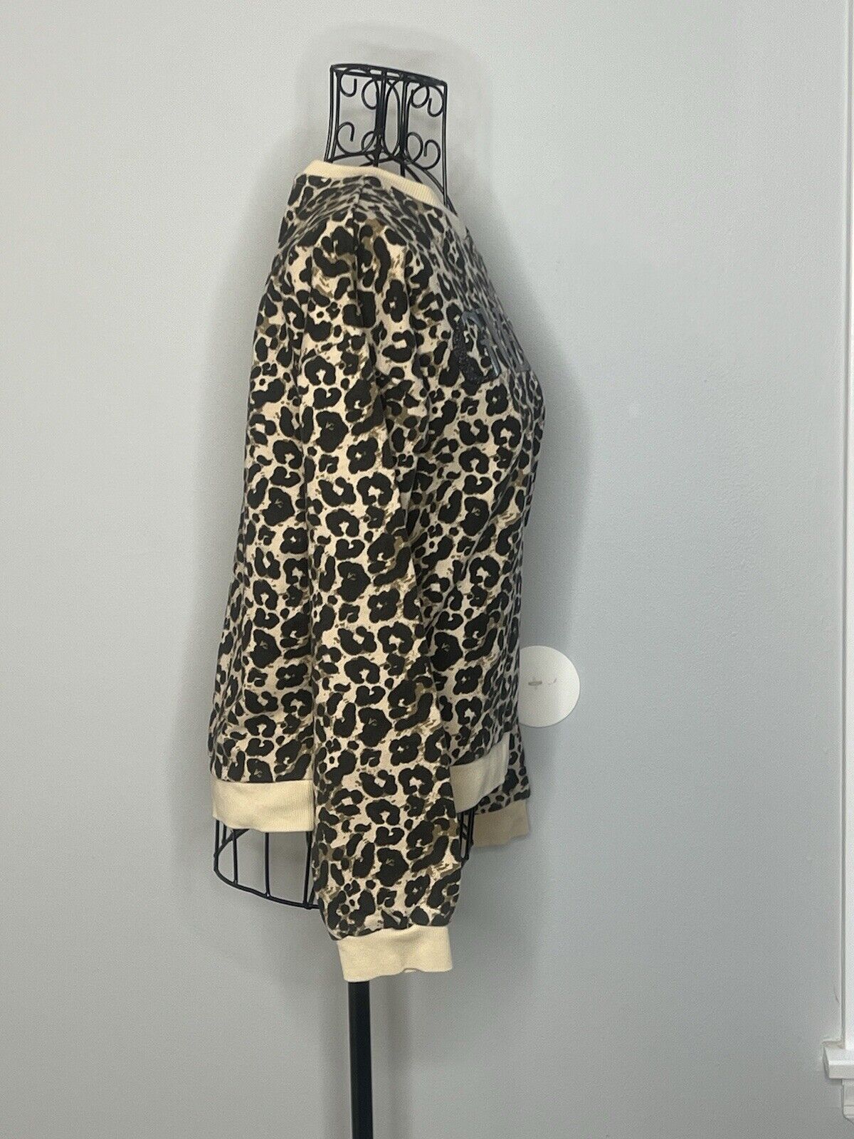 Guess Women's Leopard Print Long Sleeve Shirt- Size 16