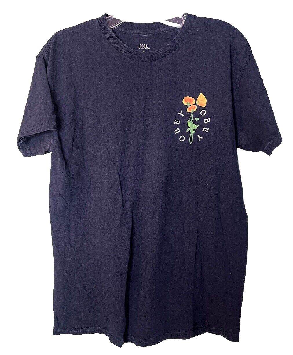 Obey Worldwide Size Medium Spell Out Classic T-Shirt Obey