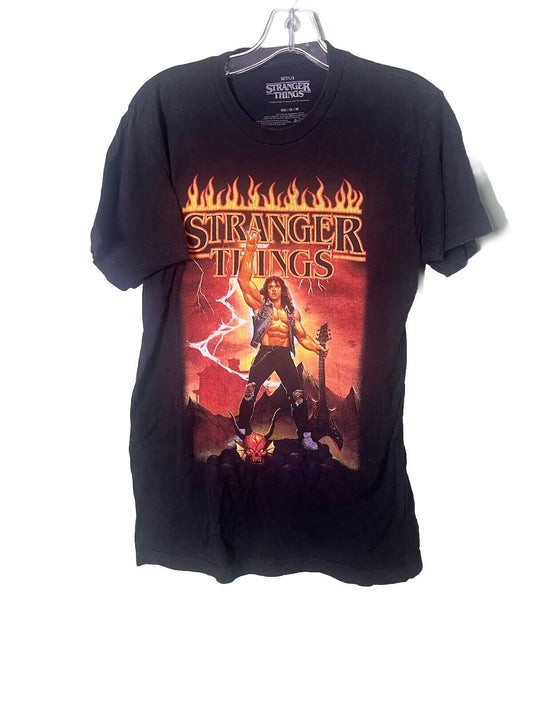 Stranger Things Netflix Adult Men's Black Short Sleeve T-shirt Size Medium