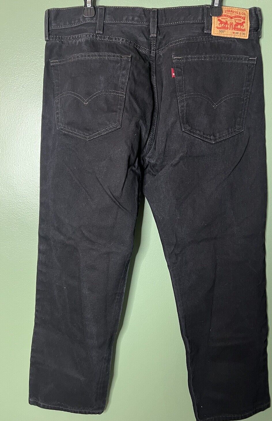 Levi's 505 Jeans Mens 38x30 Black Regular Fit